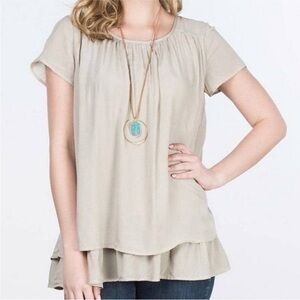 NWT MATILDA JANE Ruffle Hem Tunic